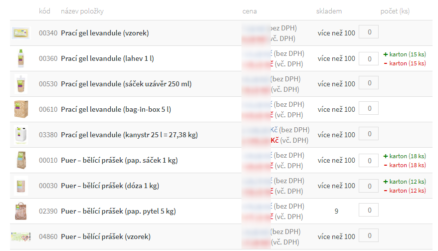 Zobrazení kategorie produktů pro&nbsp;B2B zákazníka